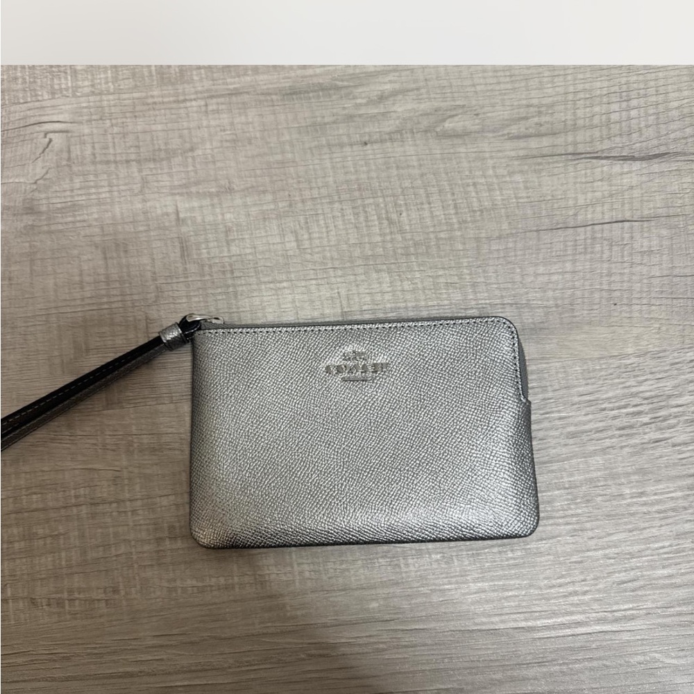 Silver Wristlet Pouch